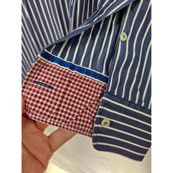 Paul & Shark Royal Yacht Club Button Down Long Sleeve Shirt Blue Stripe 3XL - Picture 7 of 9